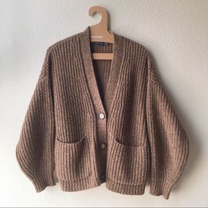 Polo Ralph Lauren Brown Wool Cardigan S